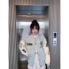 潮春装女款2025年开春新款外套韩系宽松美式复古刺绣夹克棒球服，男装夹克，星座1210-1