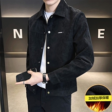 加绒加厚外套男秋冬季款麂皮夹克A313-2001-1-P145188元，男装夹克，电商A313