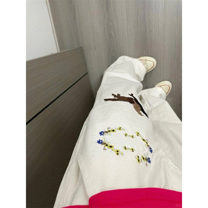 刺绣美式牛仔裤男女痞帅高级感直筒宽松hiphop休闲裤LS60077-p48,男装牛仔裤,星座1008