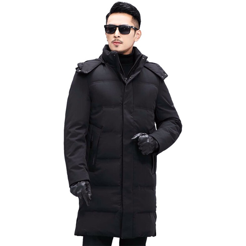 冬季新款羽绒服男士连帽羽绒休闲外套长款男装大衣KCN3035-5-P385，男装羽绒服，电商B212（原钱塘6029）