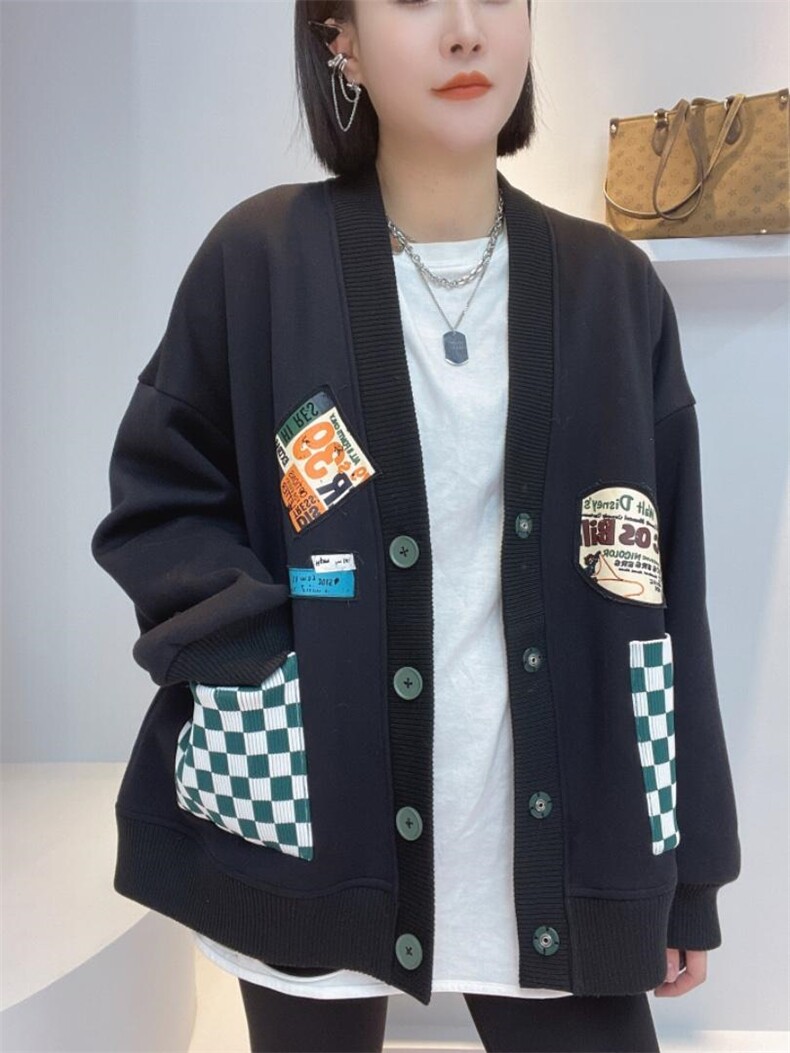 加绒刺绣外套，其它，HEY.KK