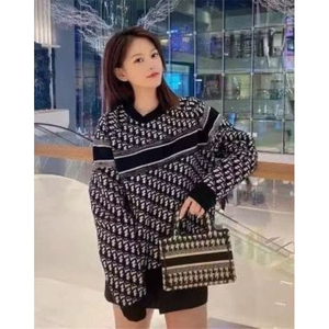 字母开衫外套2025春秋款针织衫长袖鹿毛绒上衣男女提花毛衣MY59