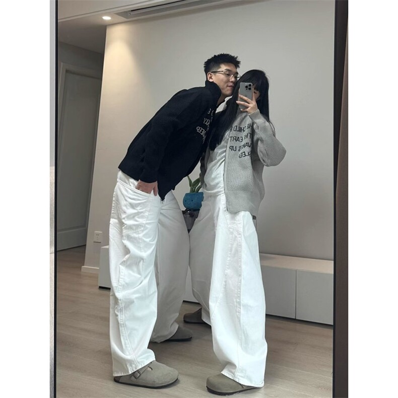 美式潮牌高街字母印花立领开衫毛衣Cleanfit慵懒风软糯针织衫外套,男装针织衫/毛衣,星座506A