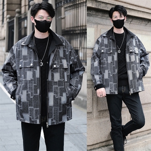 得物/直播好货数码印假两件夹克男外套韩风JLJ-201批115元控168图片