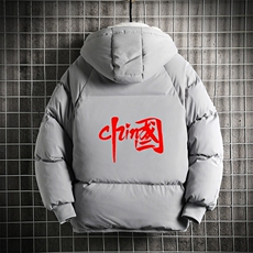 MY16199-P100加厚加绒连帽衣男大码服男面包服男网格挂拍，男装棉衣，电商A040A