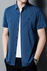 夏季男士短袖衬衫青年休闲绅士修身衬衣免烫商务，男装衬衫，电商B360