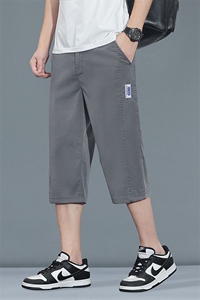 YD628-p40主推夏季冰丝男士短裤直筒宽松7分裤弹力透气休闲中裤男图片