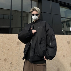 美式复古刺绣棒球棉服外套男潮牌Cleanfit飞行夹棉夹克外套，男装夹克，星座716-2