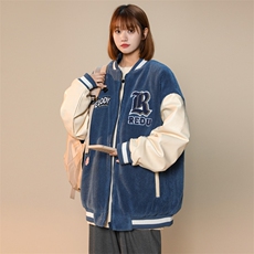 冬季中性加绒加厚棉服棒球服简约棉衣外套男女8890-P115控价138，男装棉衣，电商A441-1