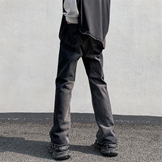 2026春季新款外景大码vibe高街微喇牛仔裤M-5XGK23614-特P35，男装牛仔裤，电商A022