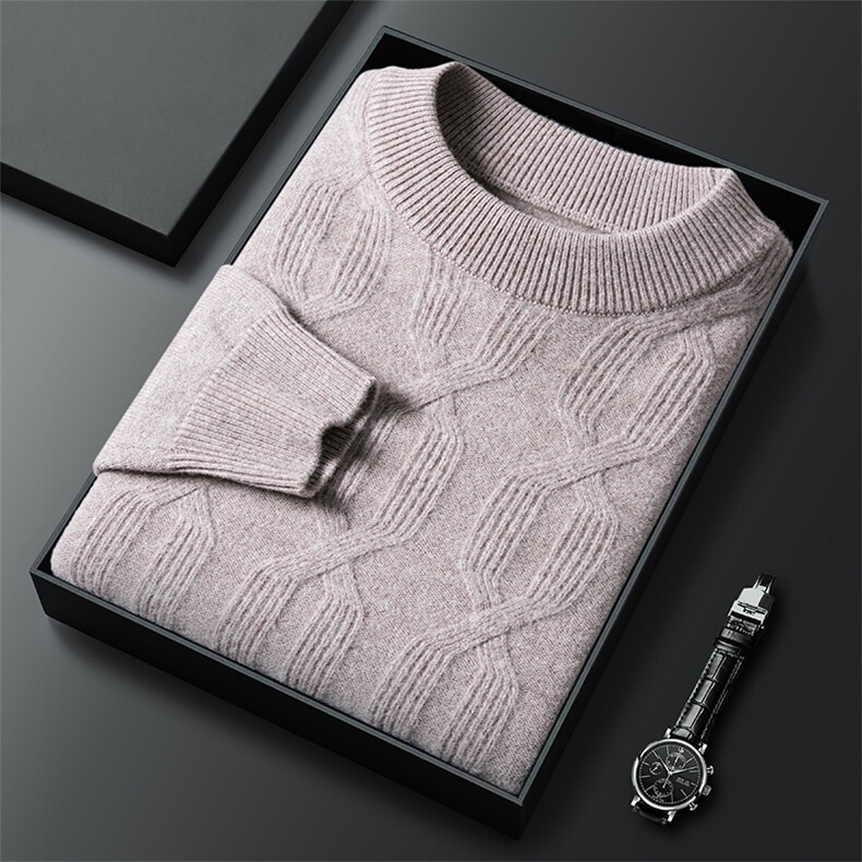 BN8120钱塘2020-2秋冬季新款圆领套头男士毛衣纯羊毛衫P137，男装针织衫/毛衣，钱塘207-2