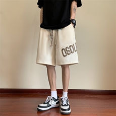 夏季男士短裤男宽松字母印花五分裤休闲中裤A266-TYK23828-P22，男装牛仔裤，电商A266