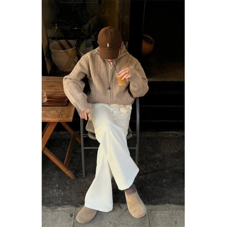 现货重磅毛衣外套复古麻花针织衫开衫w6819-特P80,男装针织衫/毛衣,星座1212