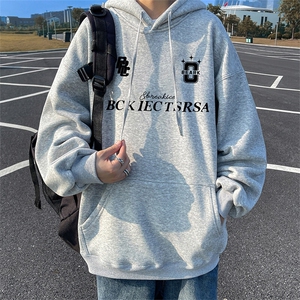 抖音得物供货 可提供视频 春装重磅美式宽松连帽卫衣DL2436图片
