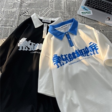 23/重磅高品质夏季宽松POLO衫短袖T恤XP23039-P45控68，男装Polo衫，电商B370