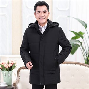 8802/ 父亲棉袄男中长款棉服大码男装外套爸爸棉衣老年人冬装图片