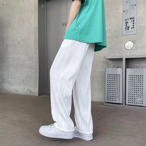 裤子男夏季薄ins韩版潮流休闲裤宽松直筒垂感港风运动裤GK262-P40图片