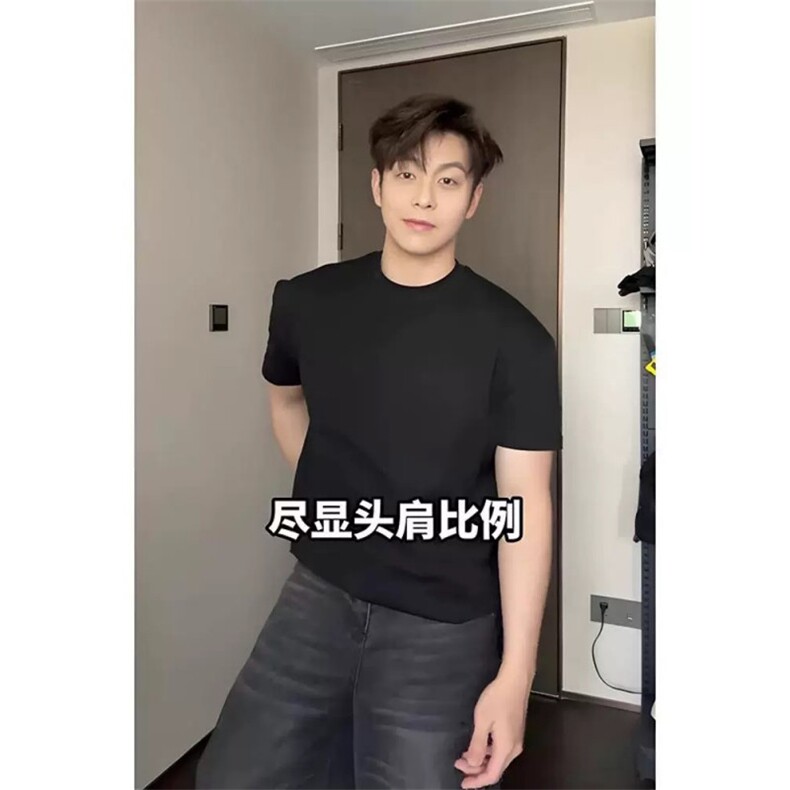 现货潮网图索罗娜正肩凉感圆领健身显肌肉短袖t恤v17特p20,男装T恤,电商C310