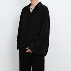 港风大码美式vibe潮牌痞帅翻领长袖衬衫男XZ213-CS8807-P55控68，男装衬衫，星座213