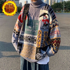 1506-1/MA146-11/P65秋冬季新款圣诞毛衣男女港风复古慵懒风宽，男装针织衫/毛衣，星座1506-1