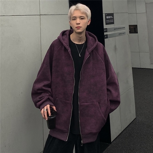 360克重磅拉链开衫卫衣男秋季美式扎染宽松休闲情侣外套JK91-P78图片