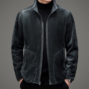 MJ-8051秋冬2021海宁男式男立领修身S双面穿摇粒绒夹克P66,男装夹克,电商B360