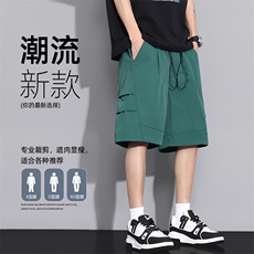 现货夏季工装短裤男ins潮牌休闲百搭潮流痞帅五分裤D02521-P38，男装牛仔裤，星座308B-2