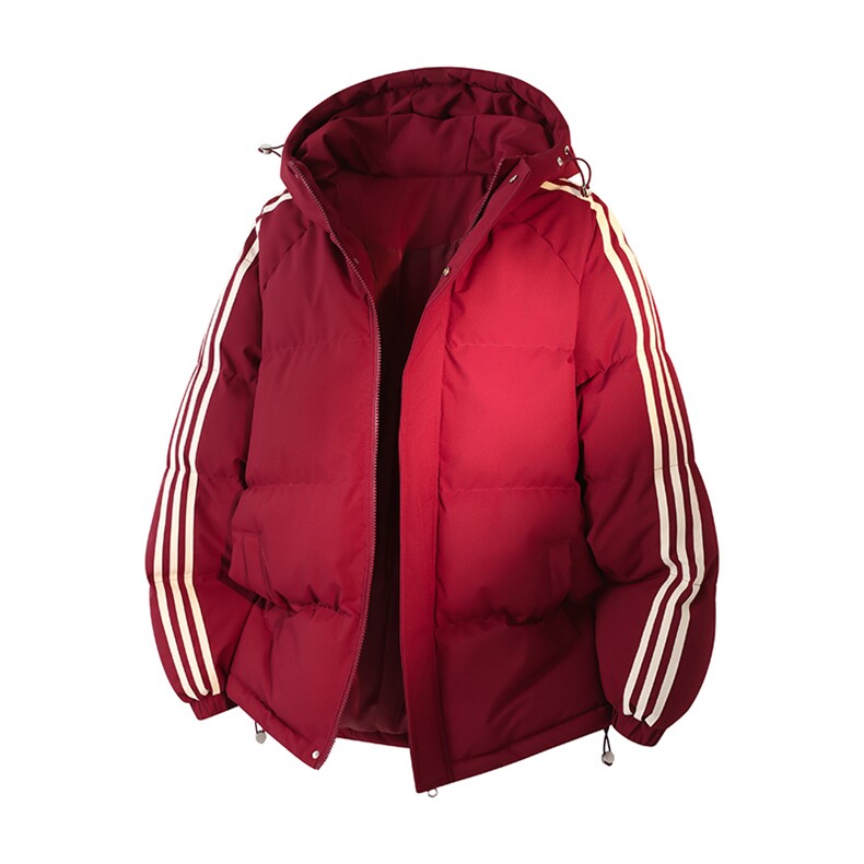 冬季潮流条纹五防立领加绒加厚棉衣情侣撞色棉服外套MY8899-p78,男装棉衣,星座610B-1