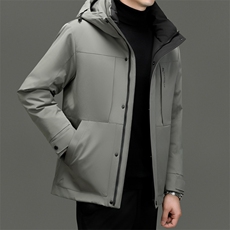 BZC2366钱塘2020-2新款时尚休闲简约冬季厚款中年男士羽绒服P240，男装羽绒服，钱塘207-2