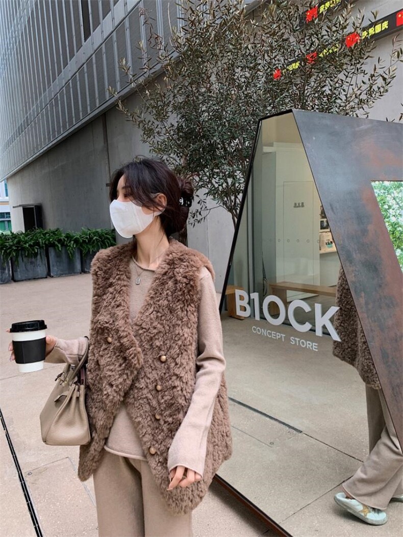 毛毛马甲加加厚，女装马甲，M.W 嫚维