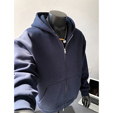 抖音得物品质二开26春装美式高街双头双拉链卫衣开衫外套W74，女装短外套，电商A486