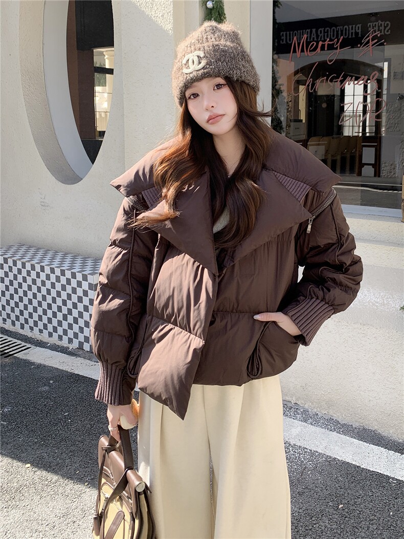 衣秀之家2319款短款大翻领加厚时尚羽绒服冬季保暖外套女,女装羽绒服,衣秀之家