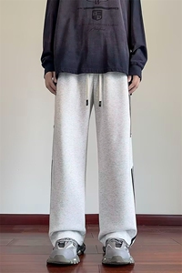 GENIOLAMODE美式三条杠休闲运动裤子男2025秋季新款宽松直筒百搭图片