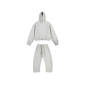 秋冬连帽开衫卫衣套装运动休闲宽松大码M-5XL TZ021 P80加绒P90图片