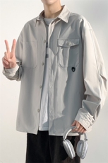 G802-P45秋季新款港风休闲宽松长袖衬衫男，男装衬衫，星座1204