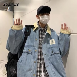 1506-1/JY80271/P44港味复古工装牛仔外套百搭宽松休闲夹克上衣潮图片