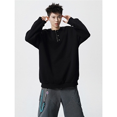 HW2515-特P45控78面布54.2棉45.8聚酯圆领领情侣卫衣宽松外套男，女装短外套，电商B370
