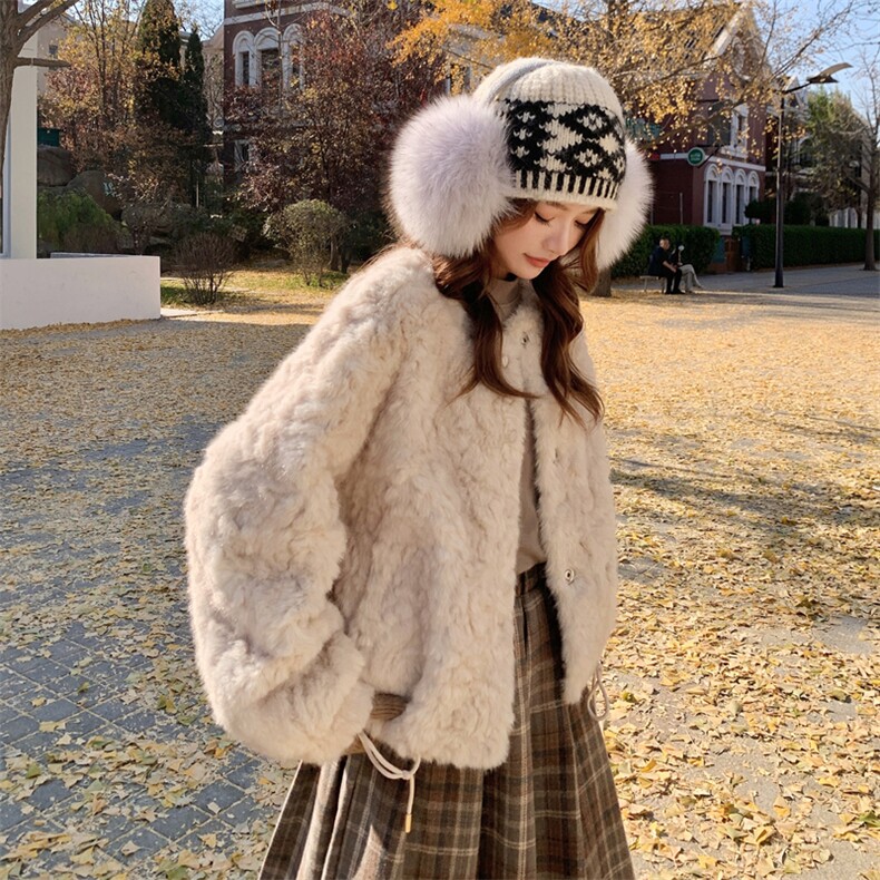 【有货】皮毛一体小外套2C151-W31-P185-K268,女装短外套,2C151