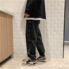 秋冬装男士宽松牛仔裤工装裤潮流中性束脚裤子 k190-p40控价59图片