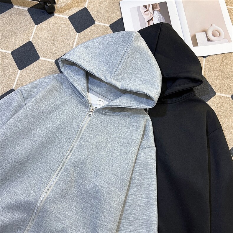 港风秋款男连帽卫衣拉链开衫休闲夹克外套WY8813 P45图片