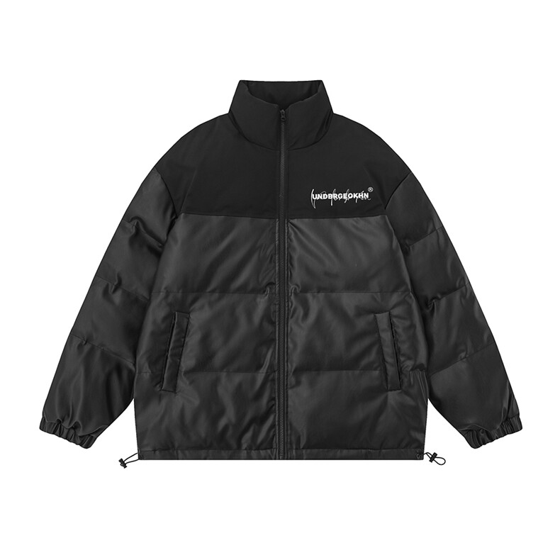 白底23新款冬季时尚百搭潮流加厚PU皮棉服外套MY6406P125控168,男装棉衣,电商A268-1