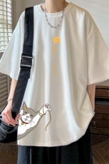 华夫格t恤男短袖男大码五分袖酒店风HT73013-P22，男装T恤，电商A040