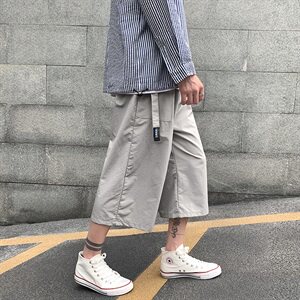 港风夏款男休闲短裤七分直筒中裤马裤DK008 P26图片