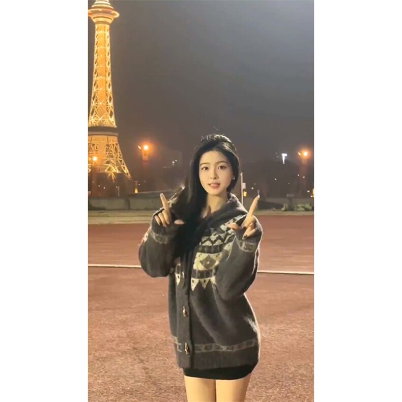 重磅秋冬北极绒开衫毛衣美式复古休闲慵懒风牛角扣针织衫连帽外套,男装针织衫/毛衣,电商A486