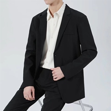 轻商务休闲抗皱免烫小西服男士2026春秋新款宽松简约西装夹克外套，男装夹克，星座506