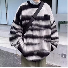 现货文艺流行新款气质原宿潮流ins时尚慵懒长袖毛衣日系百搭简，男装针织衫/毛衣，星座218-1（原230）