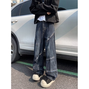 牛仔裤男2024秋季新款美式半松紧  N1113 P58图片