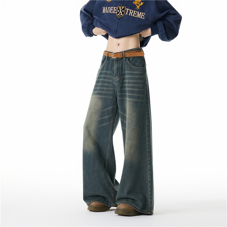 2025秋季美式复古水洗潮流百搭阔腿牛仔裤B315-K25812-特p42控78，男装牛仔裤，电商B315