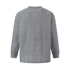 美式高街千鸟格子长袖T恤男女亨利V领英伦雅痞休闲宽松长袖打底衫，男装T恤，电商A443