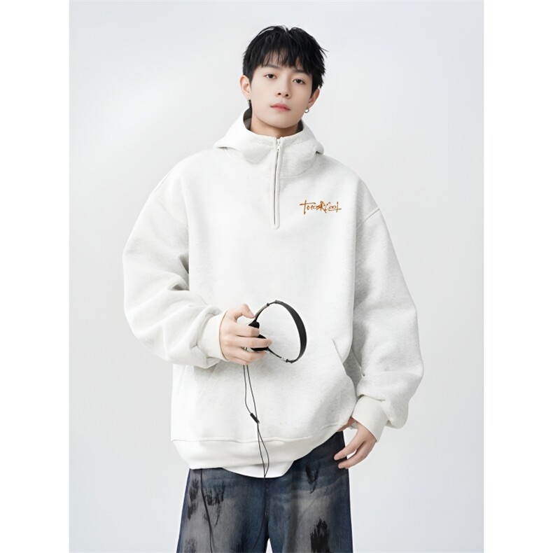 2025秋冬新款半拉链连帽卫衣，男装卫衣，电商A336-2